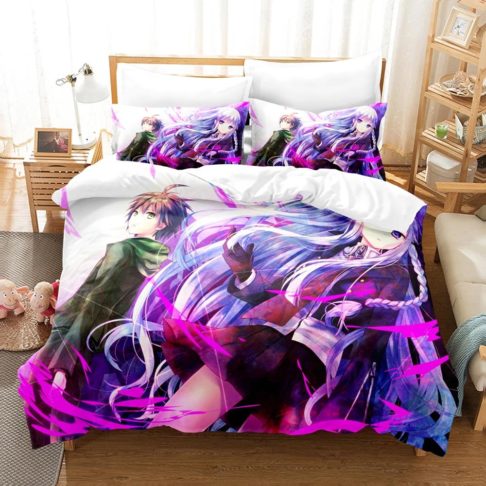 Fashion 3D Print Anime Game Danganronpa Bedding Set Double Twin King Duvet Cover Comforter Pillowcase Boys Girls Adults Bedroom