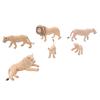 6 Pcs Lions Model Set Lifelike Mini Wild Animals Statue Lions Family Figures Decoraion for School Project