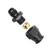 1 Piece Straight AN6 Male To 5/16" AN6 Male To 3/8" Tube Hose Fitting Adapter Fuel Hard Line Pipe Aluminum Black Anodized