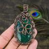 Emerald Natural Gemstone Handmade Copper Wire Wrap Jewelry Pendant 3.27 P3d71