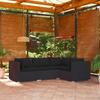Day and Night - Day and Night 4-piece Garden Furniture Set and Black Synthetic Rattan Cushions