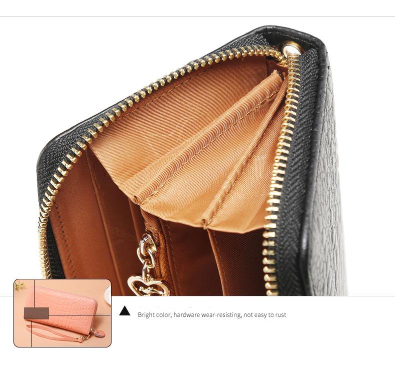 KANGAROO KINGDOM Fashion Women Wallet Genuine Leather Long Zipper Clutch Purse Card Holder Phone Wallet Brand