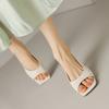 Temperament Model~ One-word with Open-toe Empty Sandals Women's Summer Fashion Commuting Stilettos