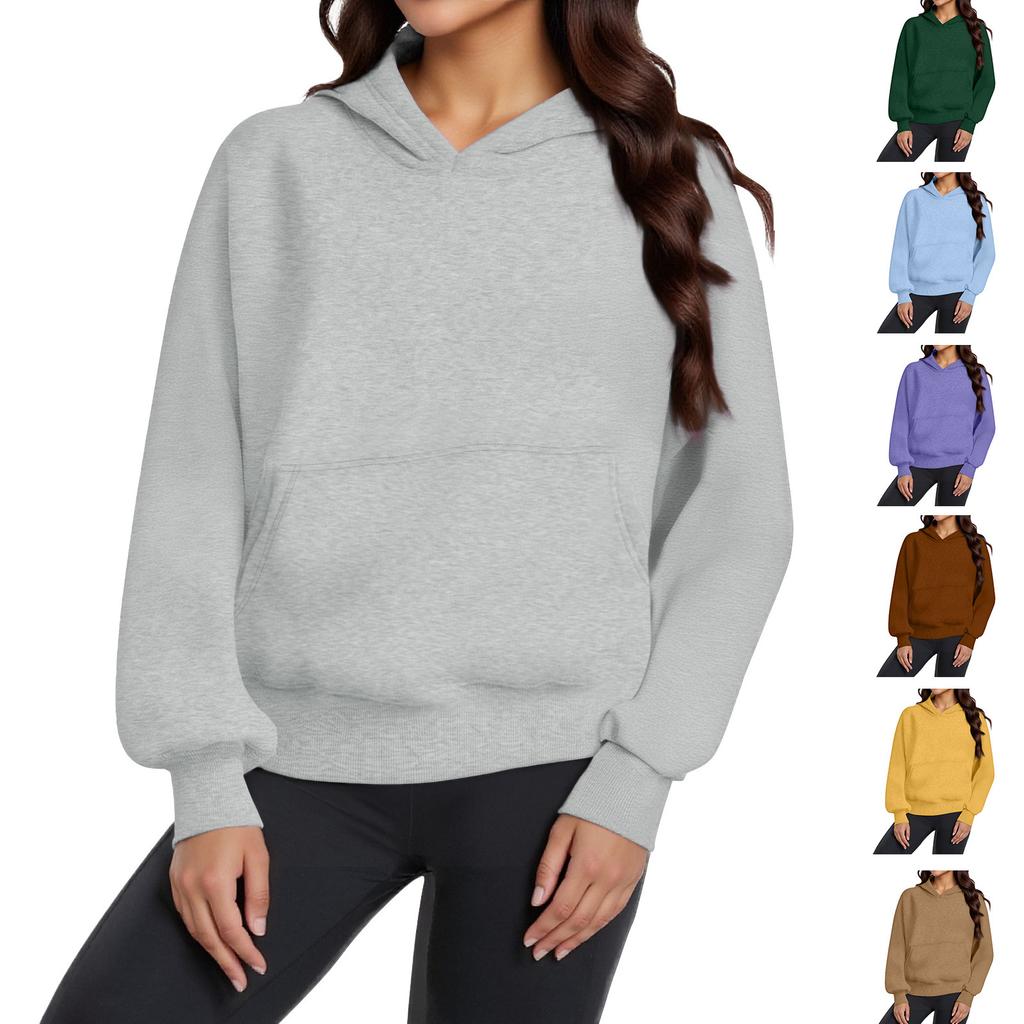Women's Hoodies Fashion Oversized Hooded Fleece Sweatshirt Casual Long Sleeve Pullover Winter Clothing