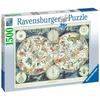 Puzzle 1500 Pièces - Mappemonde Des Animaux Fantastiques - Ravensburger - Paysage Et Nature - Intérieur