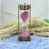 Brass Sand Timer, 5Minutes Hourglass with Magnetic Compass On Both ends,Best For Mother's Day Gift,