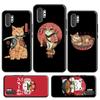 Neko Ramen Japan Cat Anime Case For Samsung Galaxy S10 Plus S8 S9 Note 10 Note 20 S22 S21 Ultra S20 FE Phone Cover