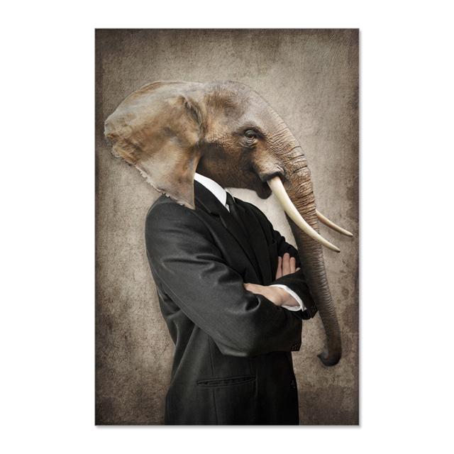 Human Body, Animal Head, Abstract Mural Seal, Giraffe, Painting, Scandinavian Poster, Decoration, Living Room Photo,