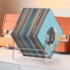Vinyl Record Storage Holder, CD Display Shelf, Acrylic Clear Album Holder for Bedroom Files