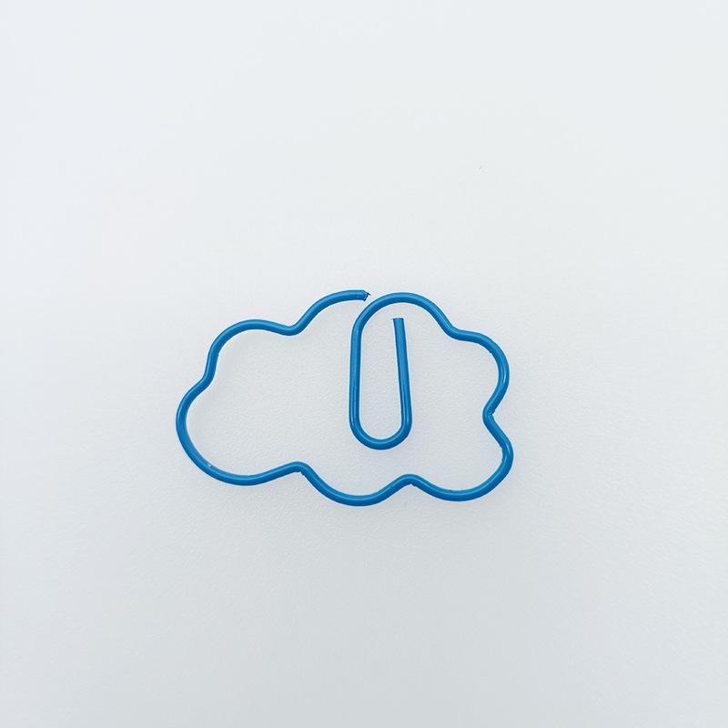 10Pcs Cute Simple Cloud-shaped Paperclips Girl Photo Memo Binder Clip Bookmark Reading Index Tab School Office Binding Supplies