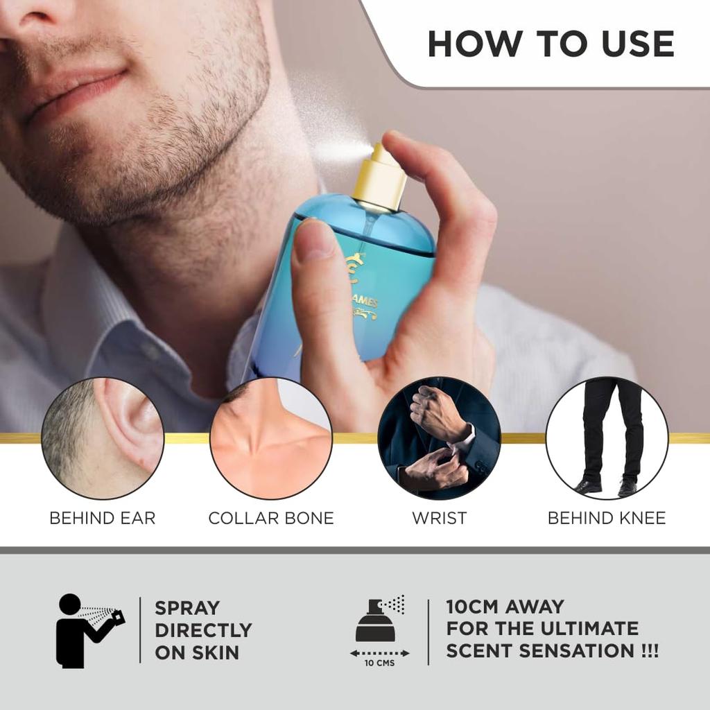 Premium Long Lasting Citrus & Spicy Fragrance Scent Perfume, 100ml , Men & Women