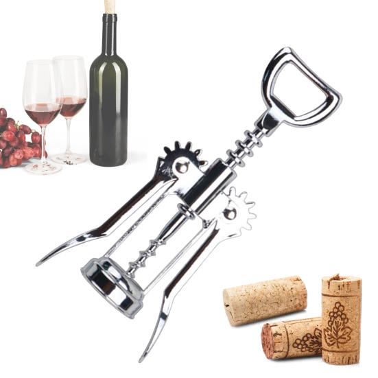 Wine Opener Alloy Wing Corkscrew Heavy Duty Corkscrew Beer Opener Multifunctional Bottle Opener for Home Kitchen Restaurant Bar