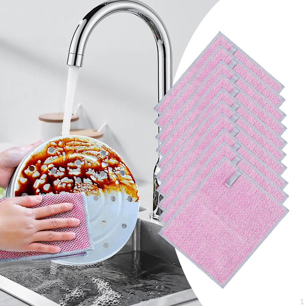 Kitchen Cleaning Dish Towels, Mesh Microfiber Cloth, Multipurpose Wire Dishwashing Rags