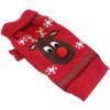 Pet Christmas Clothes Dog Sweater for Festive Wear 2Pcs Red Winter Outfit