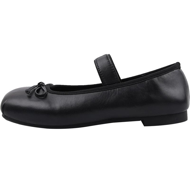 Low Heel Light Mouth Silver Single Shoes Women's 2025 Spring and Autumn New Soft-soled Ballet Shoes Retro French Mary Jane Shoes