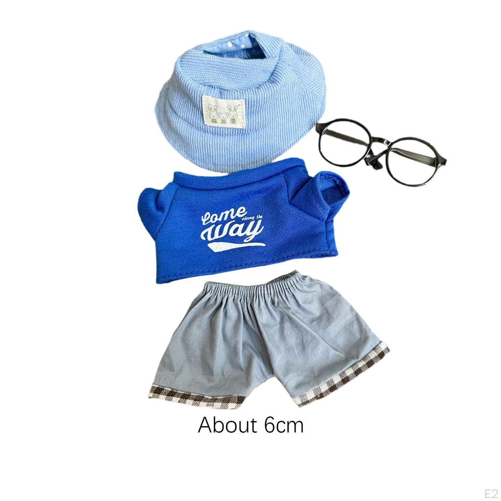 15cm Doll Apparel, Bottoms Collection, Headwear for Girls, Outfit Set, Plush Clothing
