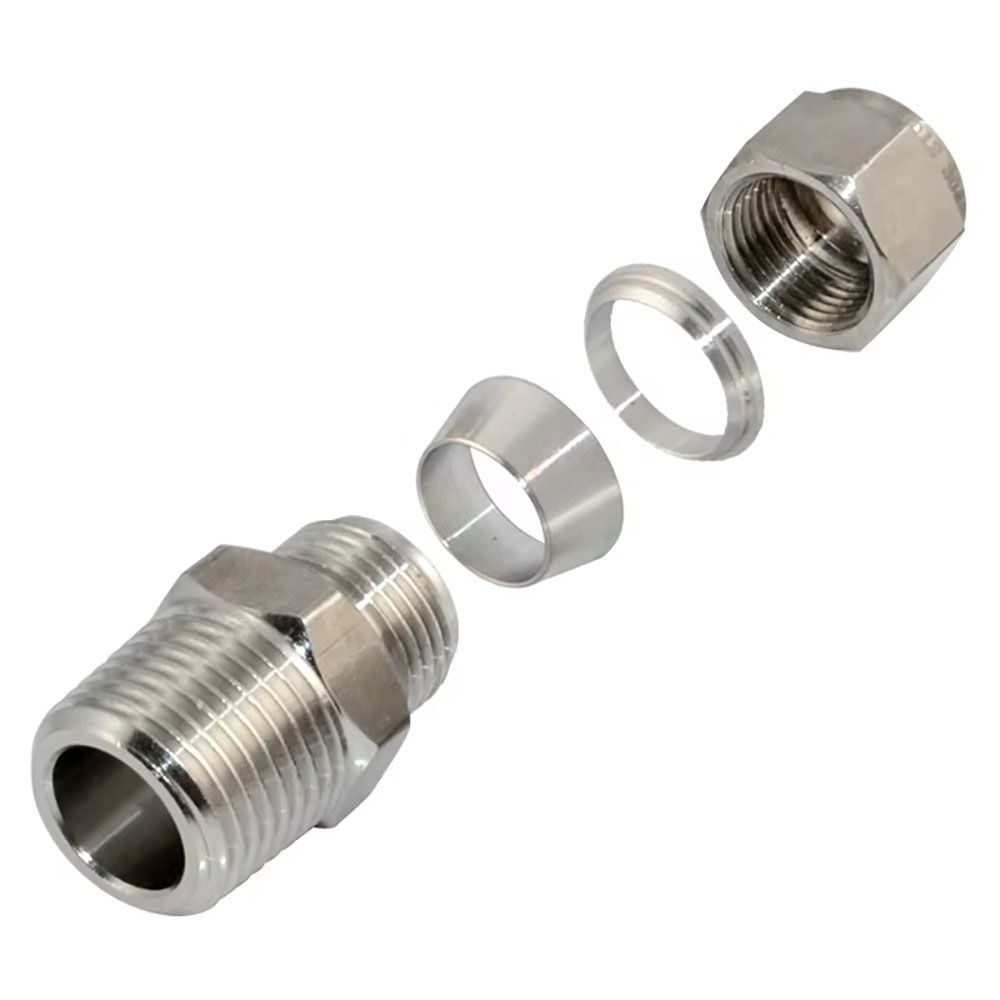 1Pcs Stainless Steel Quick Fitting 304 SS Metric ZG Pipe Fitting Tube Connector for Oil Water Gas