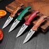 High Hardness Mini Folding Survival Outdoor Folding Knife Wood Grain Handle Keychain Multifunctional EDC Portable and Safe