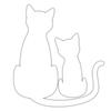 Original Design Store Cat Silhouette Sticker, Resistant, Outdoor Weather Resistant 3.4 Years, Cat Seal, Car, Waterproof, Glossy, White, White