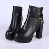 Fashion Fashion Ankle Boots Women Shoe Waterproof Autumn Winter Women's Ankle Boot Platform Black White Pink Heeled Party Shoes Ladies