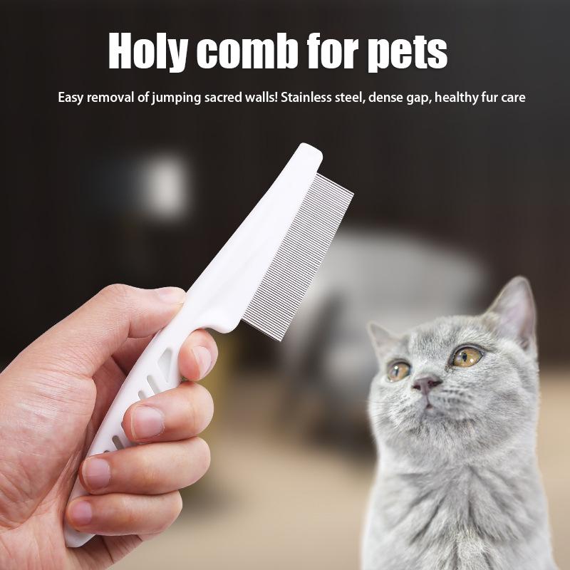 2Pcs Pet Grooming Flea Comb Stainless Steel Brush Flea Removal Massage Care Flea Hair Grooming Comb Pets Portable Accessories