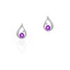 10K White Gold Earrings 151646253202 Canal4℃ (Canal 4℃) [February Birthstone]