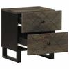 VidaXL Bedside Table Black 40x33x46 Cm Solid Mango Wood, Side Table, Bedside Cabinet, Side Table for the 4017682