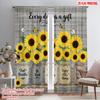 2pcs 2D Flat Printing Window Curtains Sunflowers Mason Jars Butterflies Polyester Without Electricity All Season Party & Holiday