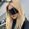 Mask Rectangle Sunglasses Women Men Luxury Brand Designer Punk Sun Glasses Steampunk Y2k Sunglass Oversized Shield Goggles