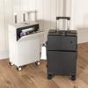 24-inch Multifunctional Suitcase with Cup Holder & Universal Wheels, Carry-On Trolley Case with Combination Lock for Men & Women.
