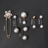Fashion Pearl Rhinestones Brooch Pin Brooches For Women Sweater Shirt Lapel Pin Buckle Brooch Pins Set Clothes Accessories Gift