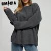 Sweater Women Autumn Winter Round Neck Pullover Loose Long Sleeve Sweater Sweater Coat Women
