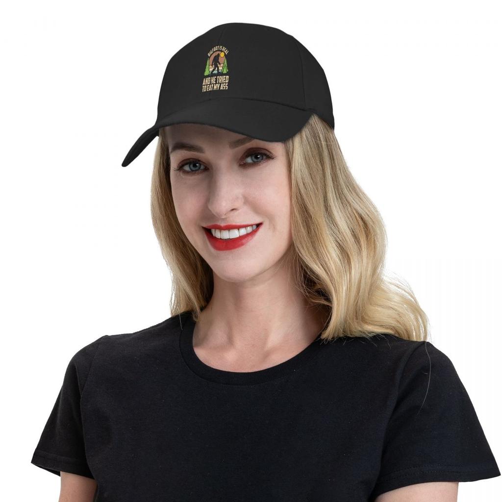 Classic Bigfoot Is Real And He Tried To Eat My Ass Baseball Cap Unisex Women Custom Adjustable Unisex Dad Hat Hip Hop Snapback Caps