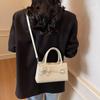 Premium Texture Hand-held Bow Small Square Bag Women's 2025 Spring New Niche Simple Single Shoulder Oblique Span Bag