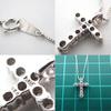 [Pre-owned] Pt900/850 Diamond/0.50ct Cross Pendant/Necklace/j95-6