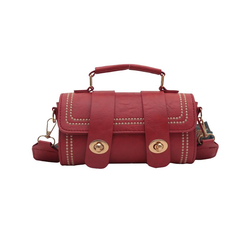 Color Single Solid Shoulder Crossbody Square Bag Handbag Women Gift Fashion