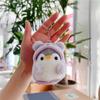 Penguin Doll Pendant Soft Plush Stuff Toy Cartoon Animal Stainless Chain Keychain