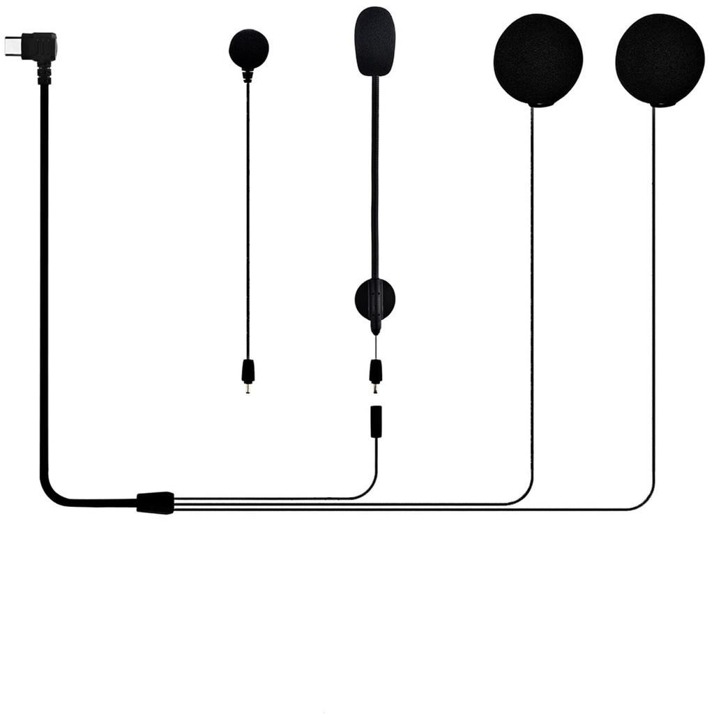 TNICER Helmet Speaker Set, Compatible with T2 and G1EX Models (Speaker & Arm Mic & Cord Microphone)