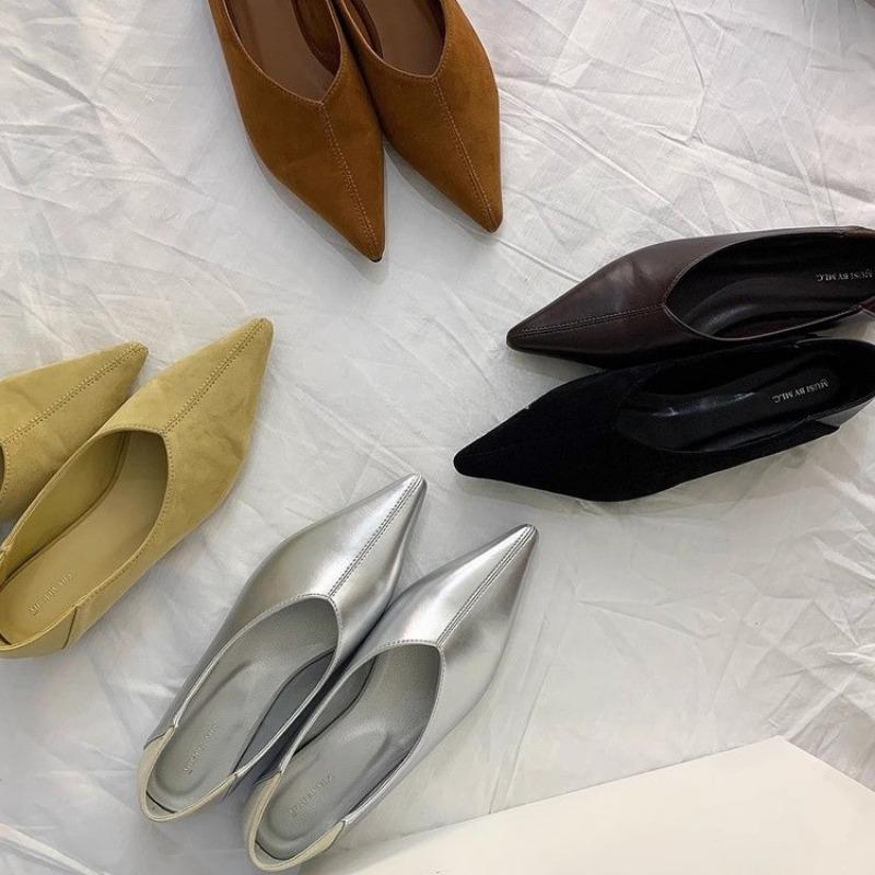 Fashion New Fashion Ballet Flats for Womens Comfort Soft Slip On Flat Pointed Shoes Women's Casual Low Heels Barefoot Elegant Sneakers