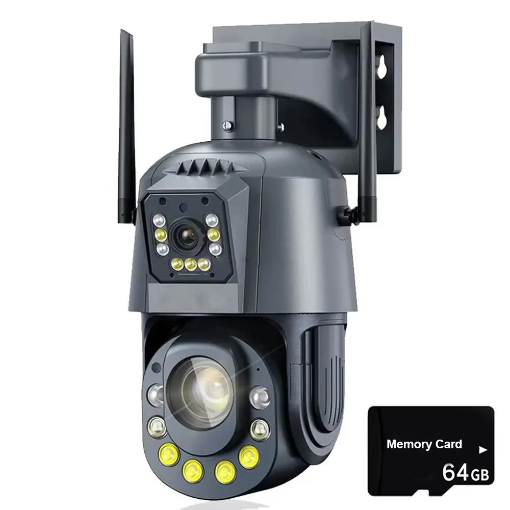 Wifi Camera HD 6MP PTZ 50X Zoom Two-way Audio Color Night Vision Outdoor Waterproof CCTV Surveillance Security Wi-Fi IP Camera