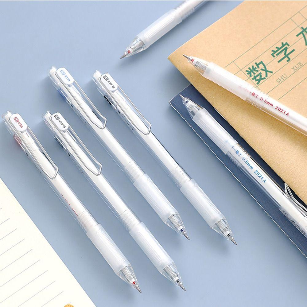 0.5MM ST Tip Neutral Pen Black/Red/Blue Ink Ballpoint Pen Transparent Writing Tools Student