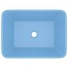 VidaXL Luxury Washbasin Countertop Basin Toilet Hand Wash Basin Bathroom Cosmetic Room Rectangular Light Blue Matte 147044