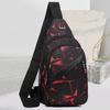 Men Crossbody Bag Geometric Print Portable Adjustable Strap Casual Oxford Cloth Sports