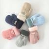 Autumn Winter Thicken Warm Children Gloves Knitting Mittens Baby Mittens Infant Toddler Soft Comfortable Thickened Winter Gloves