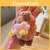 Picking Flower Groundhog Plush Pendant Cute Cartoon Animal Keychain Gift Small