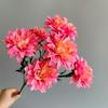 Artificial Dahlia Flowers Bouquet of 7-Heads Fake Flowers for Wedding Desk Room Party Bouquet Table Centerpiece Home Decorations