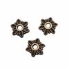 50pcs Bead Caps Jewelry Components Accessories Antique Bronze Color Zinc Alloy 7X7mm