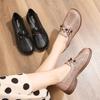 Genuine Leather Elderly Mother Shoes Sandals Genuine Leather Soft Soled Hollow Leather Shoes Flat Bottomed Perforated Shoes