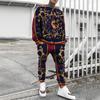 Autumn Fashion Soild Color Long Sleeve T Shirt Tracksuit Men Trousers Set Oversized Sweatpants 2 Piece Suit Sportwear Clothes