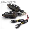 Amber Motorcycle Blinker LED Sequential Pair Smoked Motocross Indicator Flasher Turn Signal Lights Moto Waterproof Tail